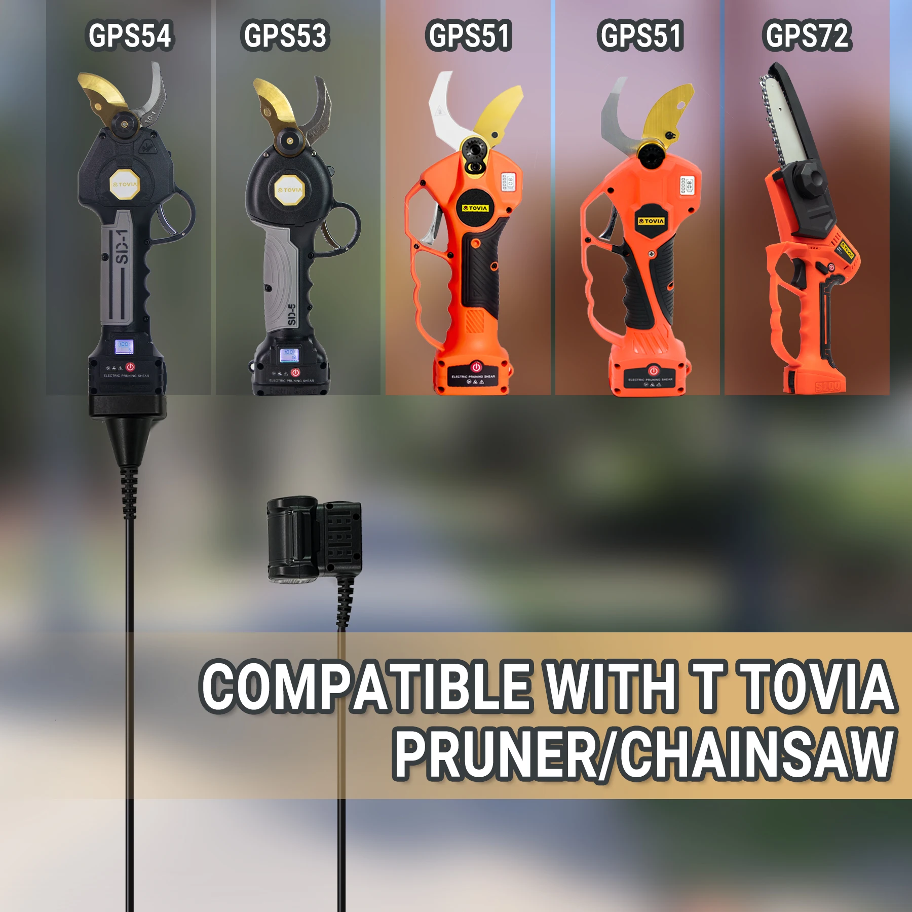 Battery Cable Connectors for T TOVIA Electric Pruning Shears and Chainsaw-Reduce the Weight of Your Electric Pruner and Chainsaw