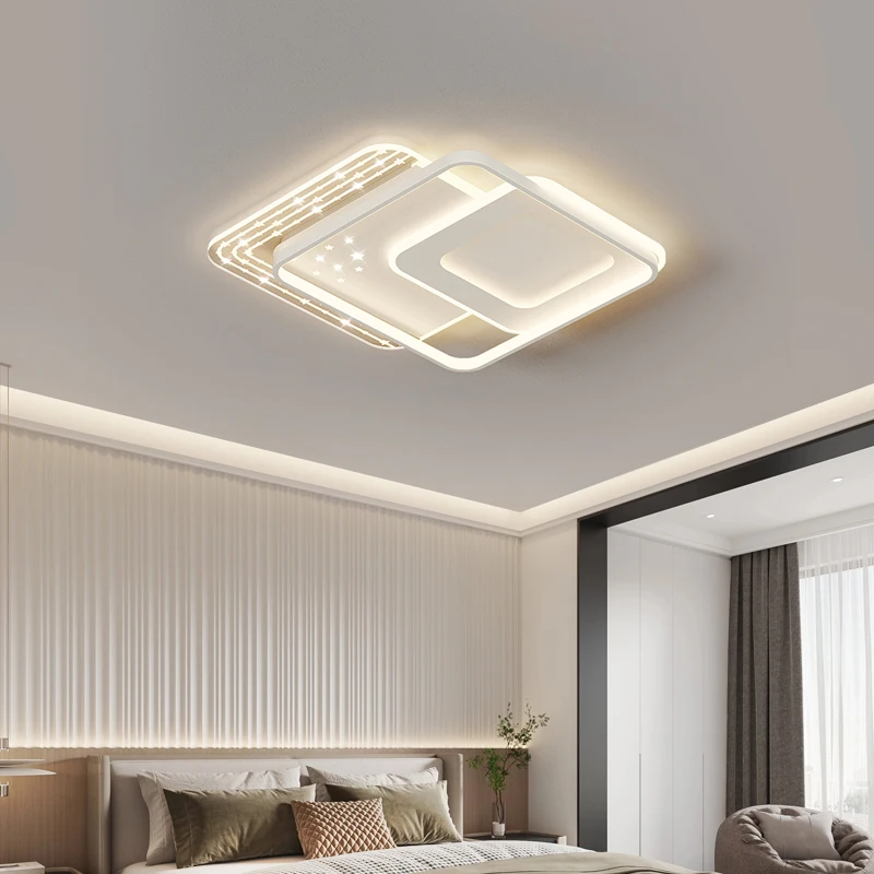 Luz de techo de atenuación RC moderna para sala de estar, comedor, dormitorio, estudio, cocina, iluminación de techo, decoración de habitación, iluminación del hogar