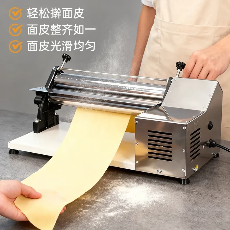 Electric Noodle Press Pizza Forming Machine Commercial Automatic 304 Stainless Steel Thickness Adjustable Dough Sheeter for
