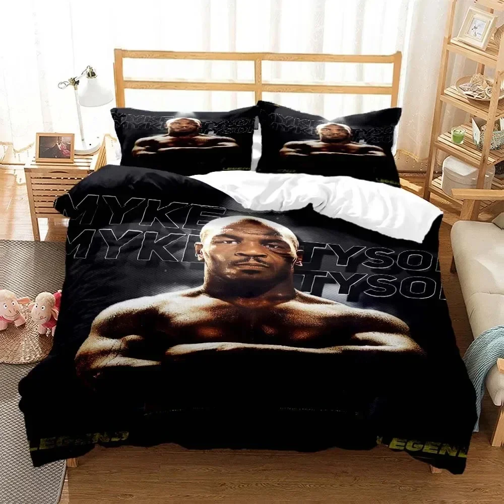 

Mike Tyson Boxing Champion Bedding Set Duvet Cover Sheet Printed Bed Set Pillowcase Bed Full Queen King Size Comforter Bedroom