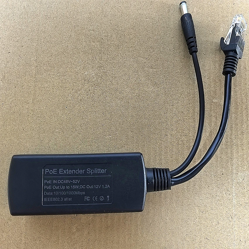 IEEE802.3af/at гигабитный удлинитель POE, преобразователь POE 48 В в 12 В, разветвитель POE