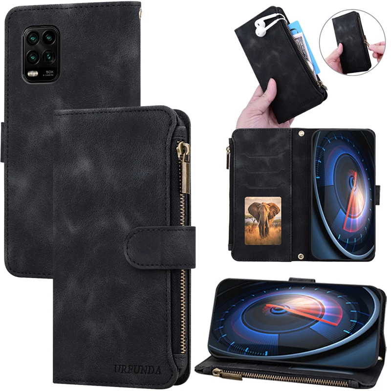 

Mi 10 Lite 5G Case For Xiaomi Mi 10 Lite 5G Case Zipper Wallet Leather Flip Cover For Xiaomi Mi 10 Lite Phone Case Book Fundas