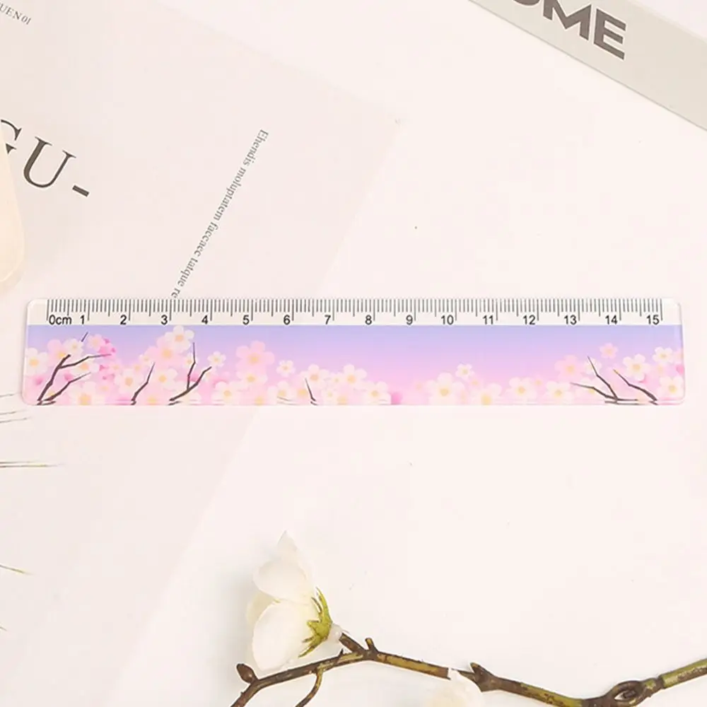 Multifunction 15cm Straight Ruler Multu-Pattern Transparent DIY Drawing Tools Dividing Drafting Math Drawing Ruler Student