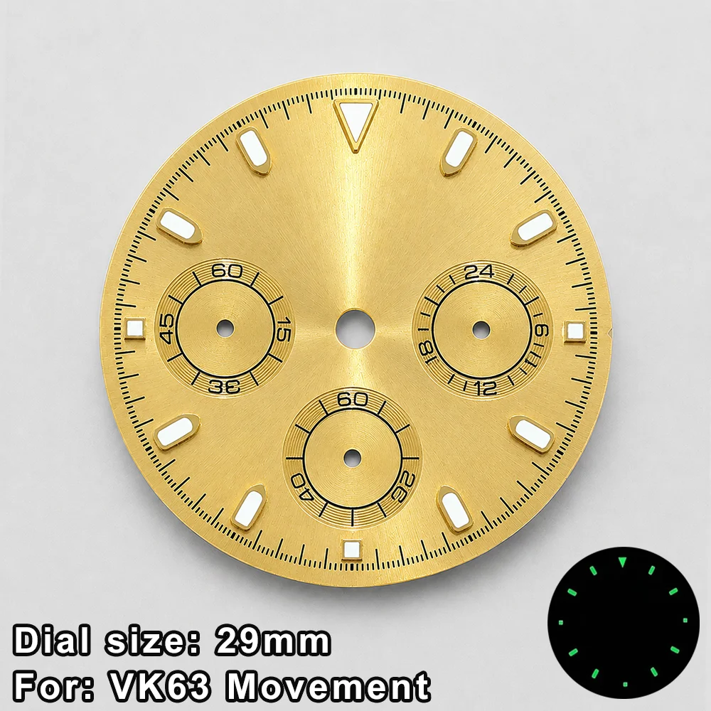 VK63 Case VK63 39mm Cases VK63 Dial VK63 Hands VK63 Movement VK63 Watch Accessories 29MM Dials Vk63 Watches Parts Replacement image 3