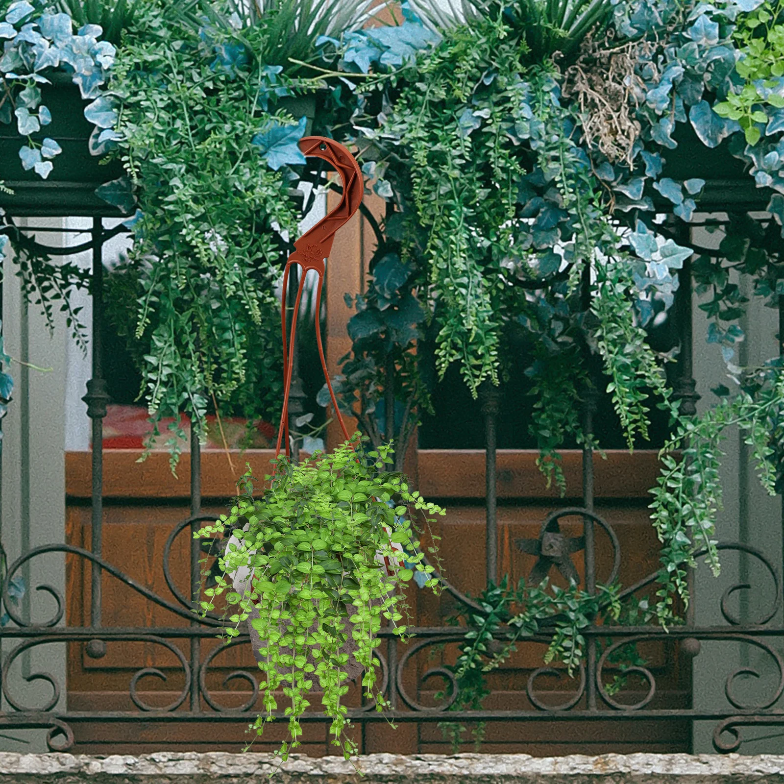 

4Sets Hanging Flowerpot Plastic Modern Rectangular Plant Pots Indoor Outdoor Balcony Hanging Planter Orchid Pot Decor