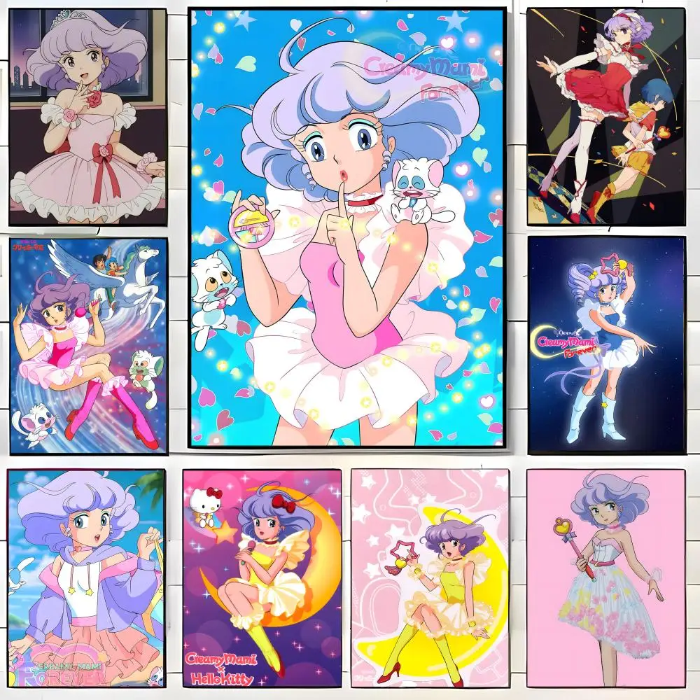 ANIME M-Magical Angel Creamy Mami Poster, Wandkunstdruck, geeignet für Wohnzimmer, Schlafzimmer, Bar, Salon, Heimdekoration, Geschenk