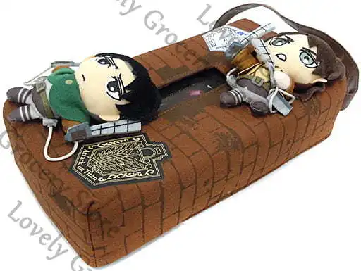 

Anime Attack on Titan Eren Jaeger Shingeki No Kyojin Levi Ackerman Cosplay Tissue Box Accessory Maumet Ornament Puppet Game Gift