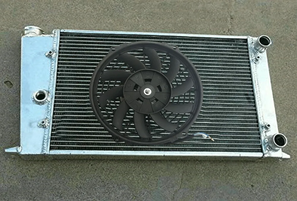 

Hot Selling High Quality Aluminum Radiator + Fan For VW GOLF MK1/CADDY/ SCIROCCO GTI SPEC 1.6 1.8