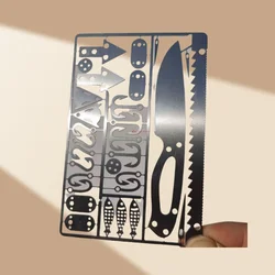 Outdoor multifunctional fishing hook card camping survival tool card portable fishing gear EDC survival card