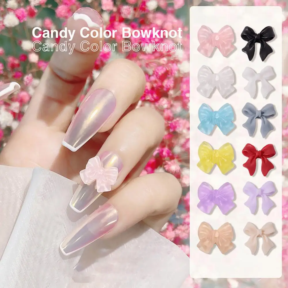 30Pcs/Set Bow Ornaments Practical Lightweight Nail Ornaments DIY Manicure Butterfly Rhinestone for Female