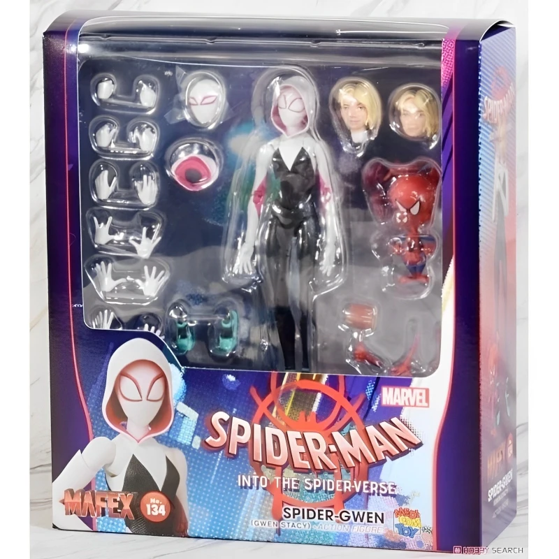 

Original New Mafex Spider-man Parallel Universe Gwen Miles Morales Spider-man Action Model Anime Figure Toys Birthday Gift