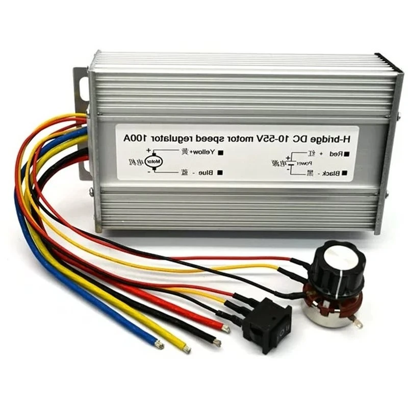 [NEWA76K!】 Industrial Speed Controller 100A DC Motor H-Bridge High-Power Driver From 0% To 100% Motor Replacement