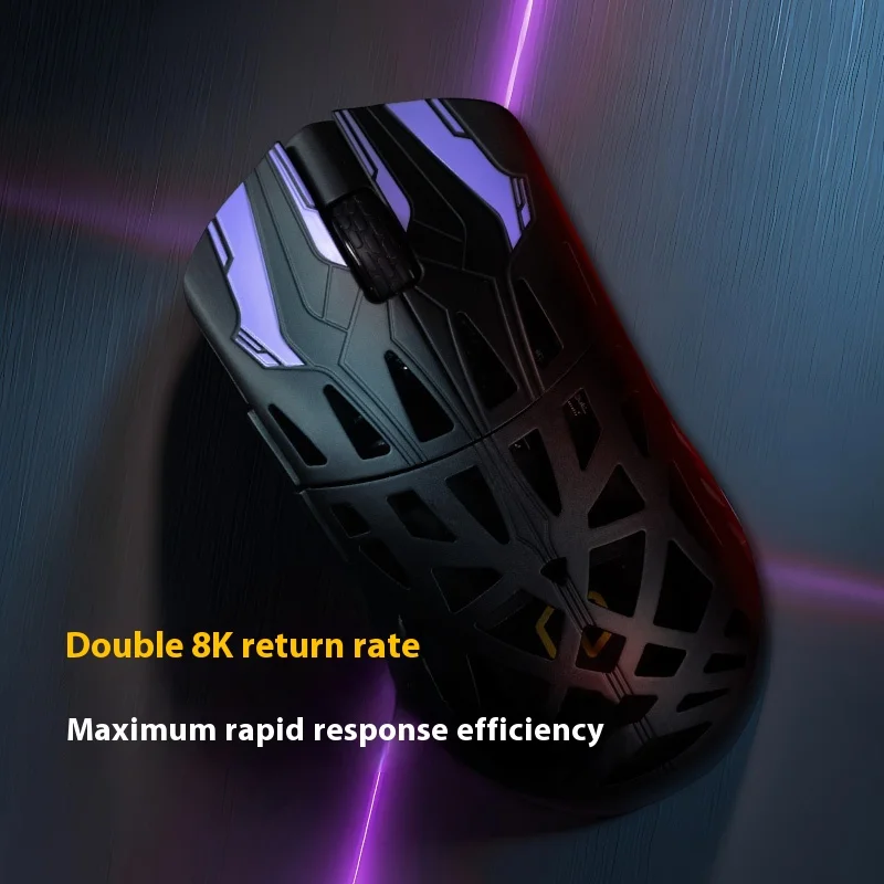 IROK HE6 Ultra Mouse ماوس ثلاثي الوضع Paw3950 لاسلكي 8000 هرتز من ألياف الكربون خفيف الوزن ألعاب الفئران لملحقات Valorant CS2 PC