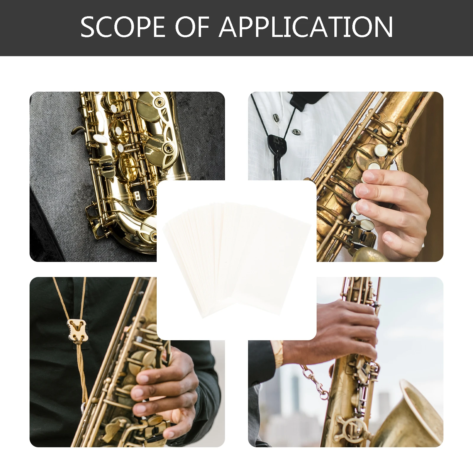 

100 Pcs Absorbent Paper Wind Instrument Cleaning Instrument Absorbent Paper Maintenance Durable Care Accessories