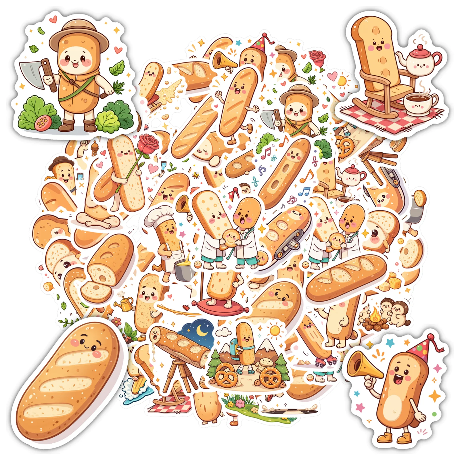 

35 шт.-70 шт., наклейки для хлеба с героями мультфильмов, юмористическая пекарня, забавные наклейки, наклейки для учителя, награды для гитары, сделай сам, скейтборд, сделай сам