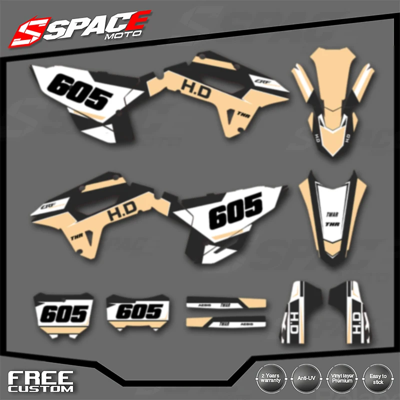 

SPACE Custom Motorcycle Graphics Background Decal for HONDA 2022-2024 CRF250RX 2021 2022 2023 2024 CRF450RX Decals Stickers Kits