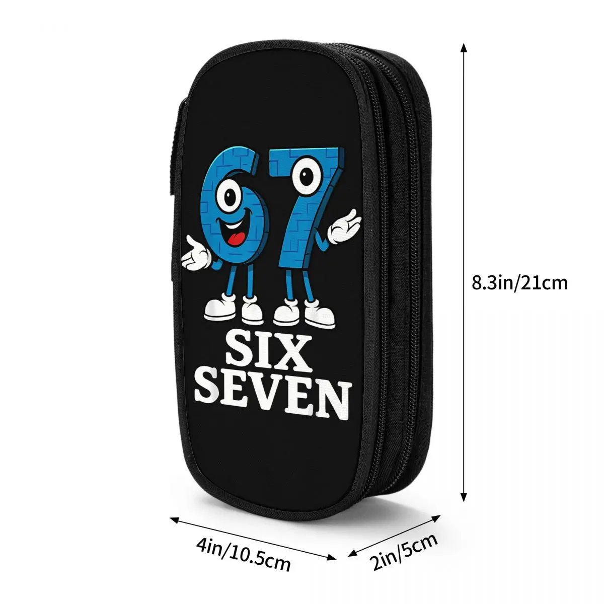 Number 67 Building Blocks Print Pencil Case for Students School Pen Box Pencil Bag Stationery Supplies Pen Holder Bag