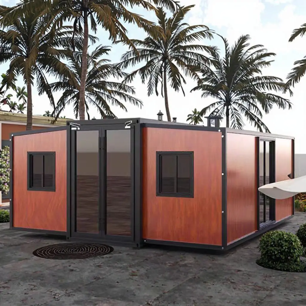 Folding Container House 40ft 20ft Foldable Tiny House Modular Home Container Campling Garden Room Container House for Canada