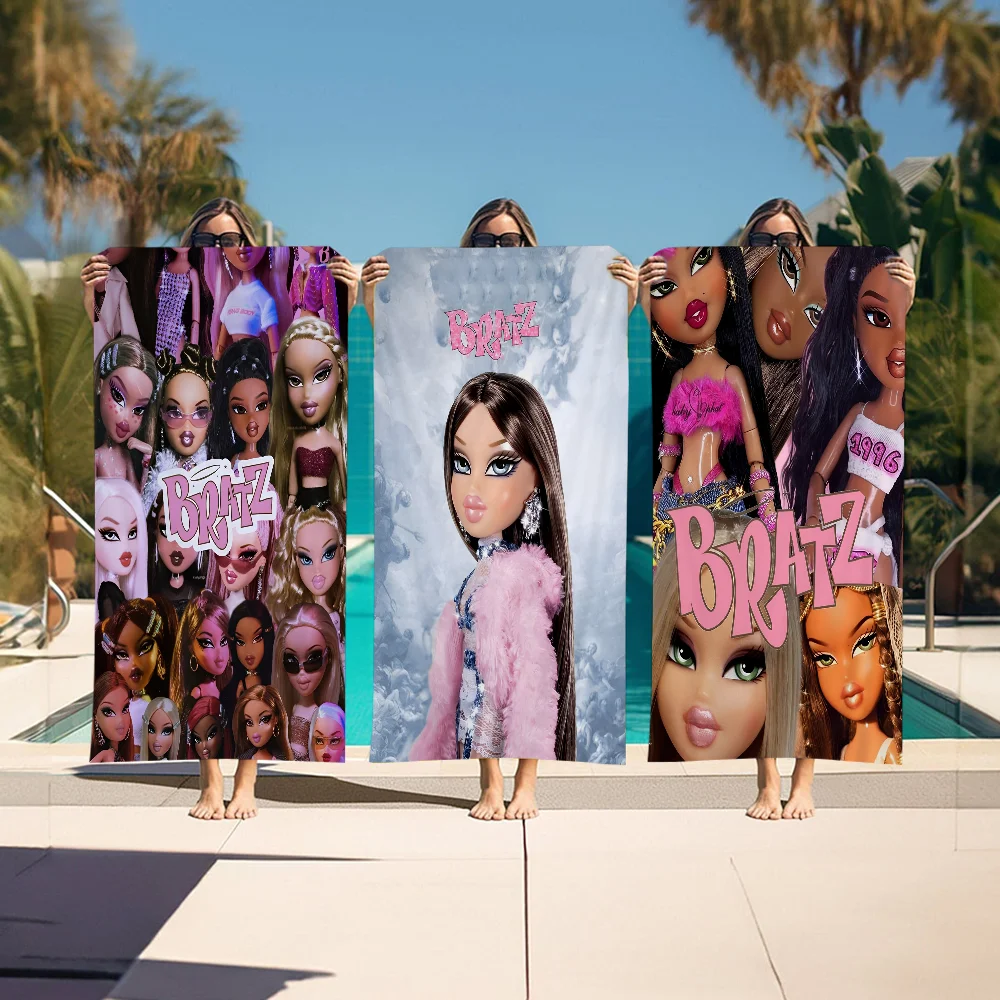 Bratz Doll Microfiber Beach Towel Absorbent Quick Dry Soft Yoga Swimming Resort Mountain Climbing Towel