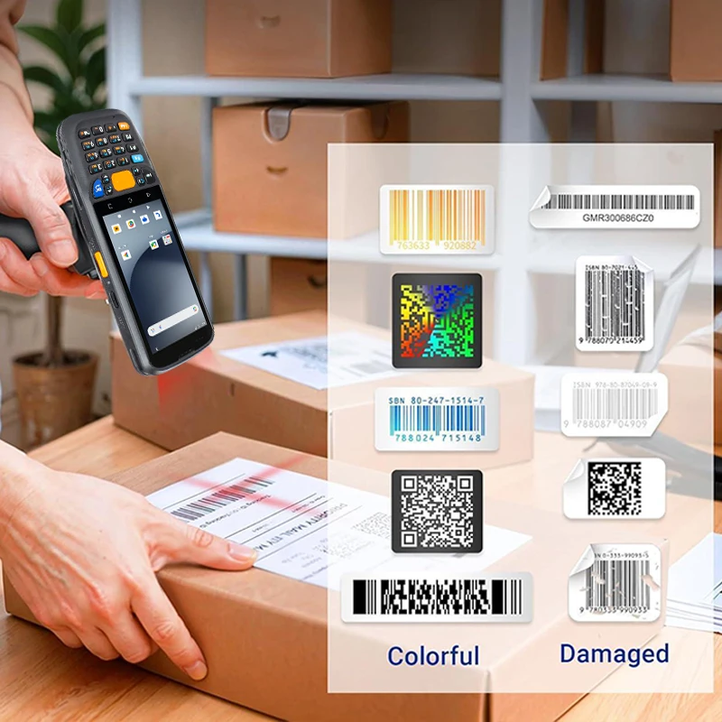 اليد محطة وعرة المساعد الشخصي الرقمي أندرويد 11 GMS ماسح الباركود 4 بوصة شاشة 4 + 64 5000mAh بطارية GPS 1D/2D/QR الماسح الضوئي للمخزون #1