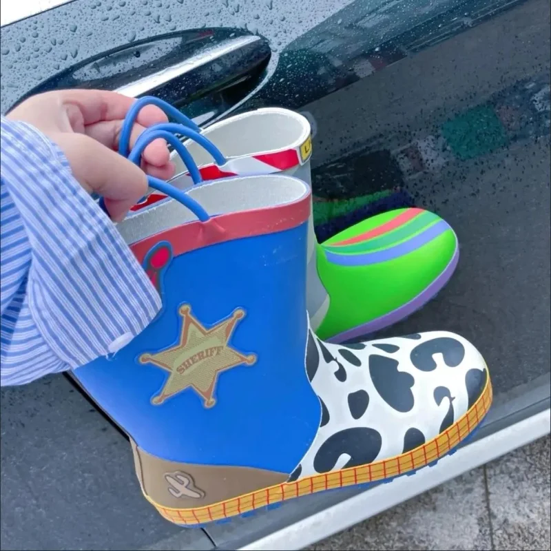 Disney Cartoon Kids Toy Story Rain Boots Student Rain Boots Children\'S  Fashion Shoes Non-Slip Short Shoes Cute Toys Kids Gifts