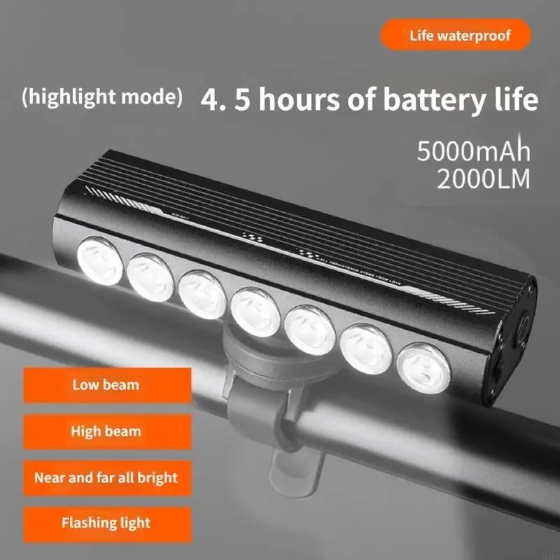 

Светодиодный фонарик для велосипеда, водонепроницаемая фара, перезаряжаемый передний фонарь, велосипедный фонарь с 4 режимами