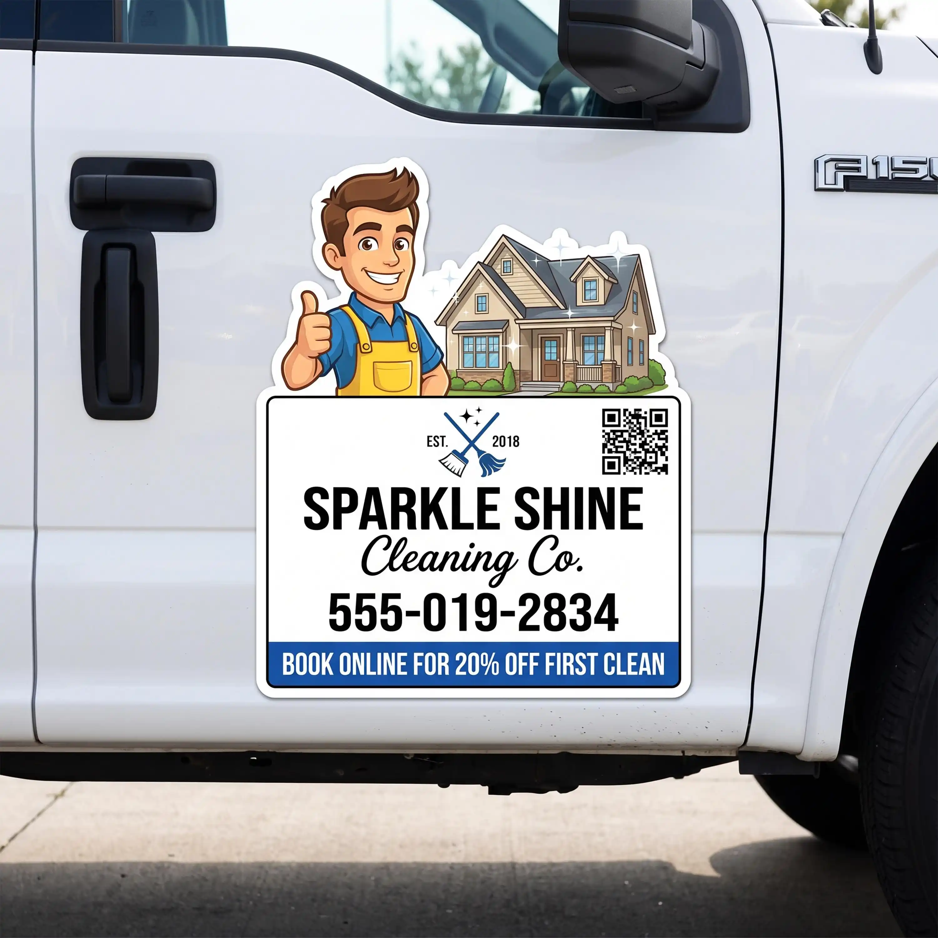 Personalized Business Car Magnet, Custom Logo & Photo Magnetic Decal, Professional Die Cut Truck Door Sign, Custom Logo Magnet,