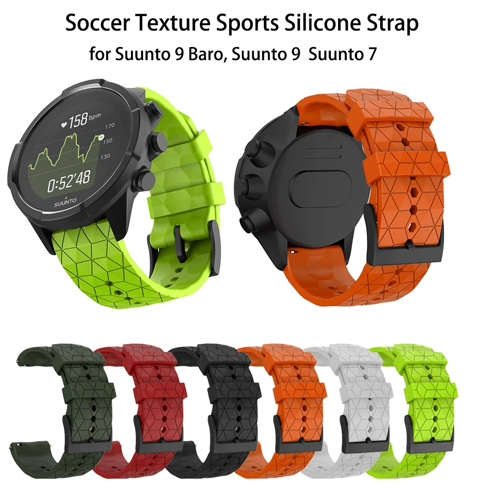 Bracelet de rechange en silicone pour montre intelligente Spartan, Suunto 9, Baro 9, 7Sports