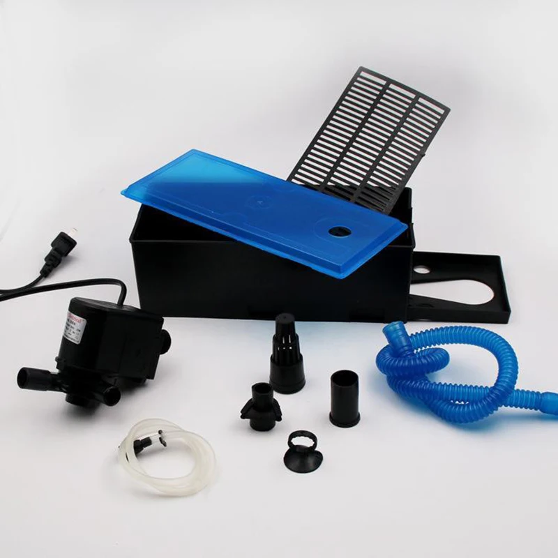 3in1 Top Filter Box Aquarium Submersible Pump Fish Tank Upper Filter Belt Filter Box Oxygenation  Filtration System Accessories