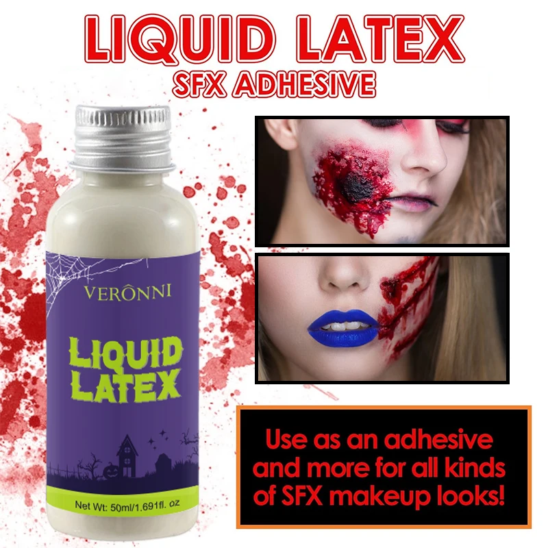 Liquid Latex - Creamy Texture, 30ml/50ml Sizes, Ideal for Halloween, Cosplay, Scar & Wound Special Effects Makeup Looks