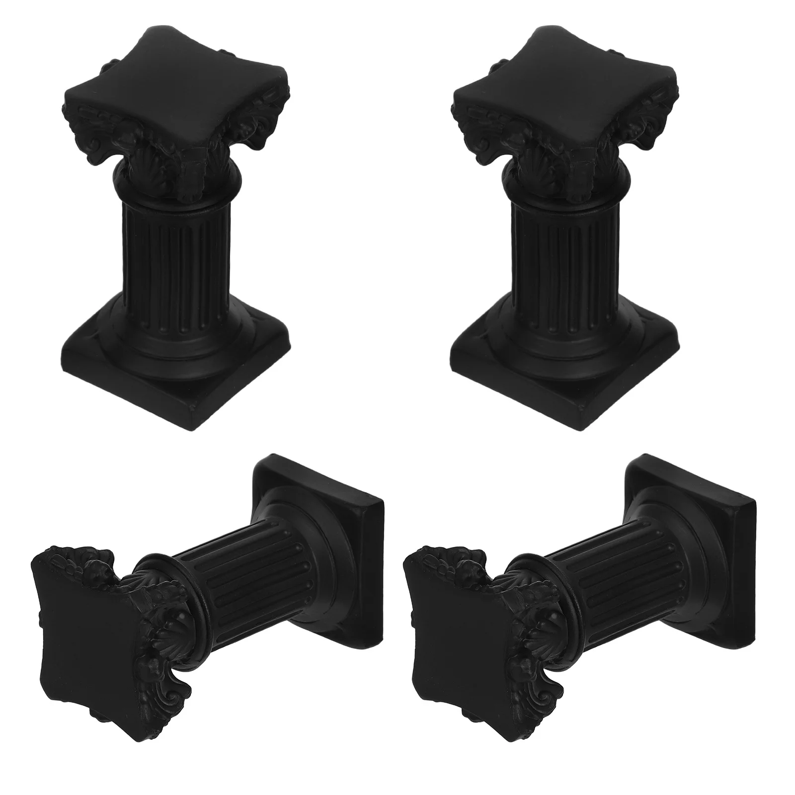 

4Pcs Decorative Roman Columns Resin Mini Pillar Stands for Wedding Table Centerpieces Christmas Home Decor Vintage Style