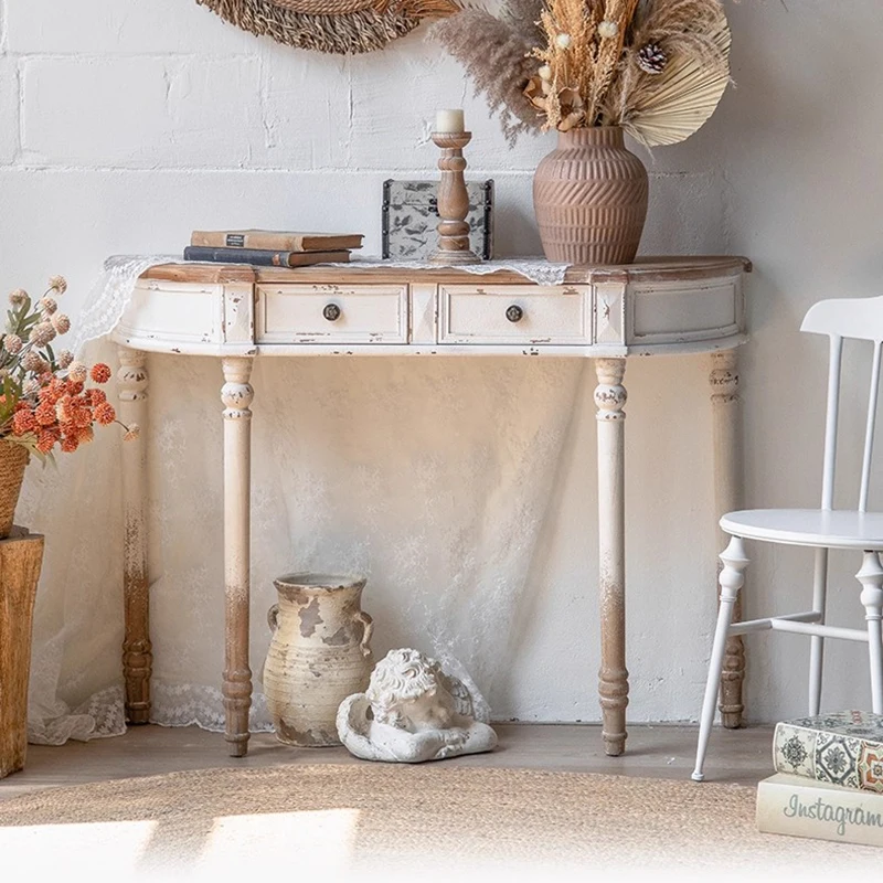 

Mid Century Shabby Console Table With Drawer Trendy Beauty Chic Console Table Design Modern Console Meuble Living Room Furniture