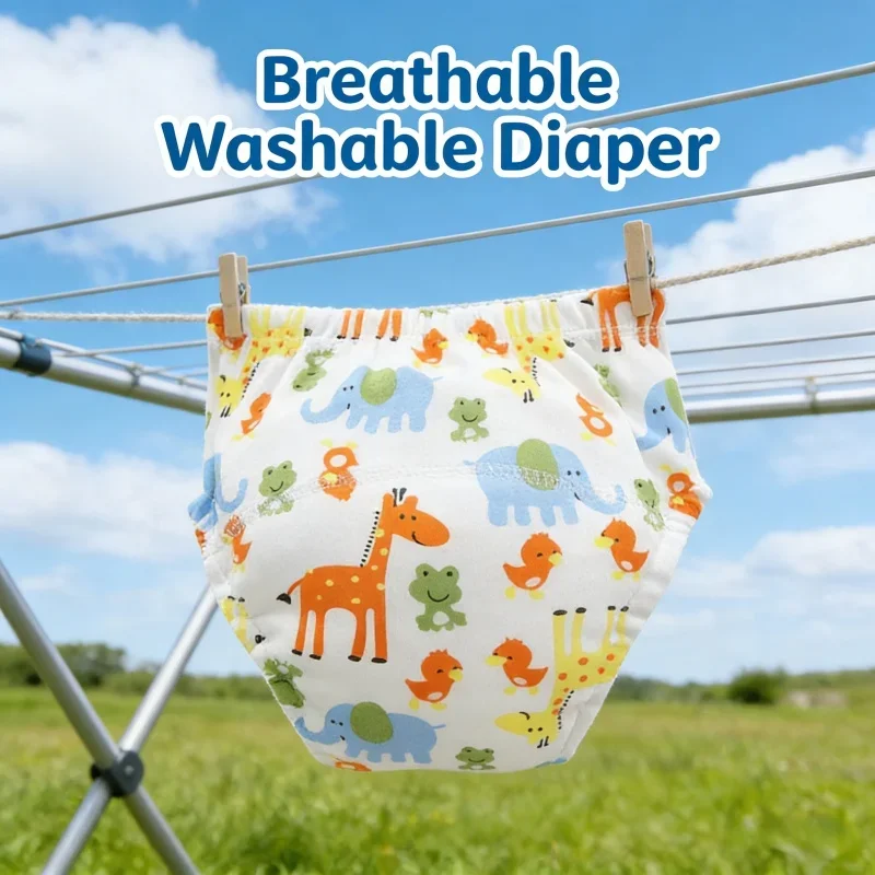 Training Pants Underwear Washable Diaper Pocket Learn Pants 