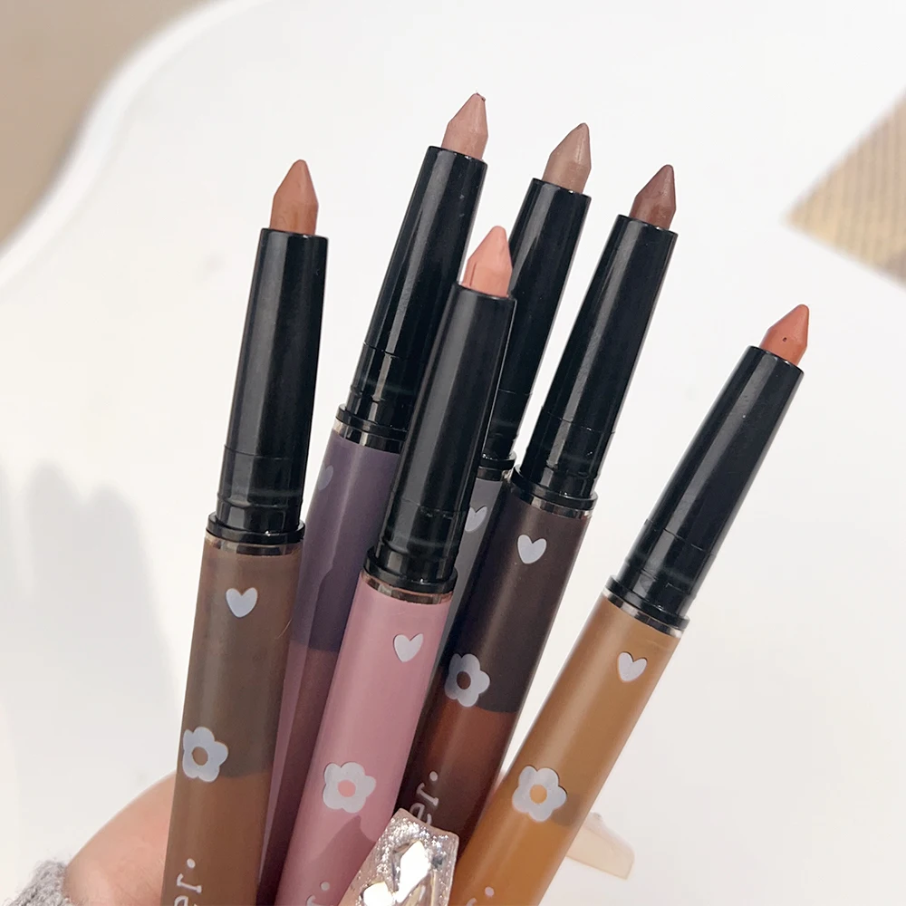 Nieuwe Matte Oogschaduw Potlood Blijvende Waterdichte Liggende Zijderupsstok 6 Kleuren Poedervrij Nude Roze Oogschaduw Highlight Pen Make-Up