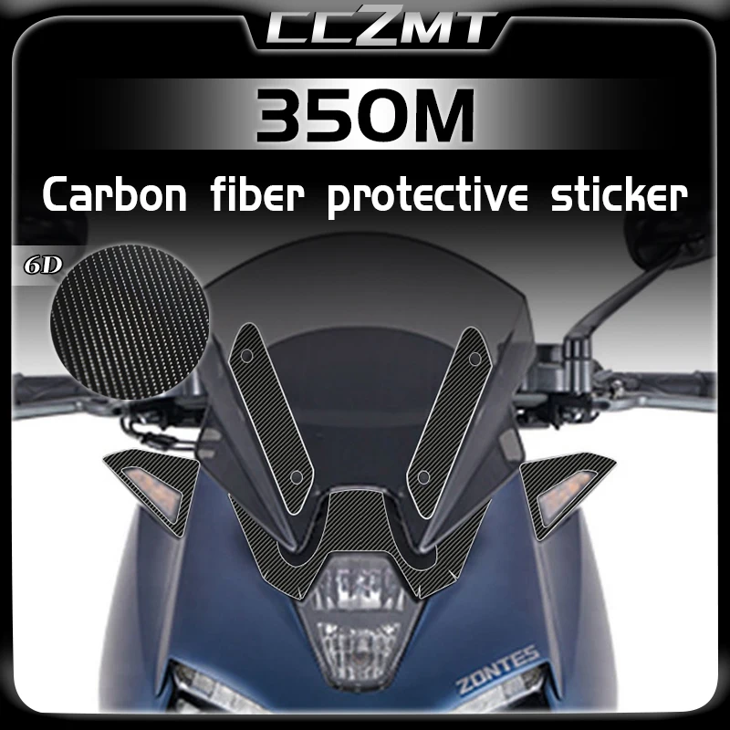 

For ZONTES 350M ZT 350 M 350m motorcycle sticker 6D carbon fiber protective stickers fuel tank sticker accessories modification