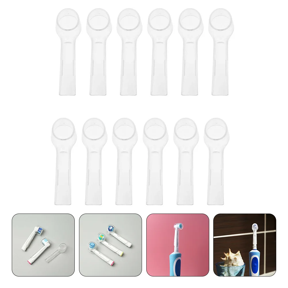 12 Pcs Electric Toothbrush Cover Accessories Travel Portable Head Caps Abs Creative Covers Lid