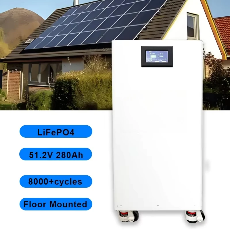 Hybrid Off Grid Solar Generator 48V 51.2V Lifepo4 280Ah 15Kwh Ess Lithium Ion Battery Pack Power Wall Home Energy Storage System
