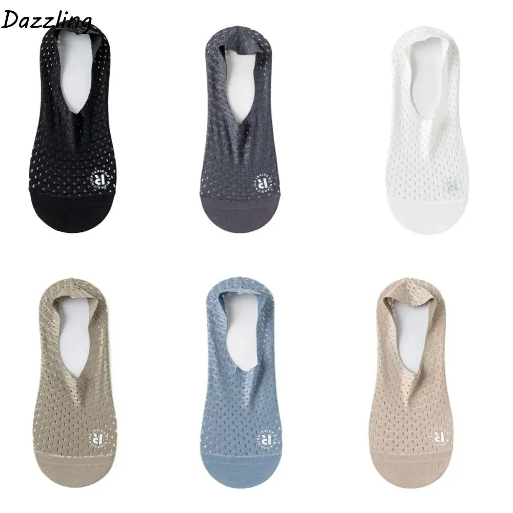 

Elastic Hollow Out Men Boat Socks Summer Ice Silk Thin Ankle Socks Men Breathable Anti Slip Invisible Mesh Socks Daily