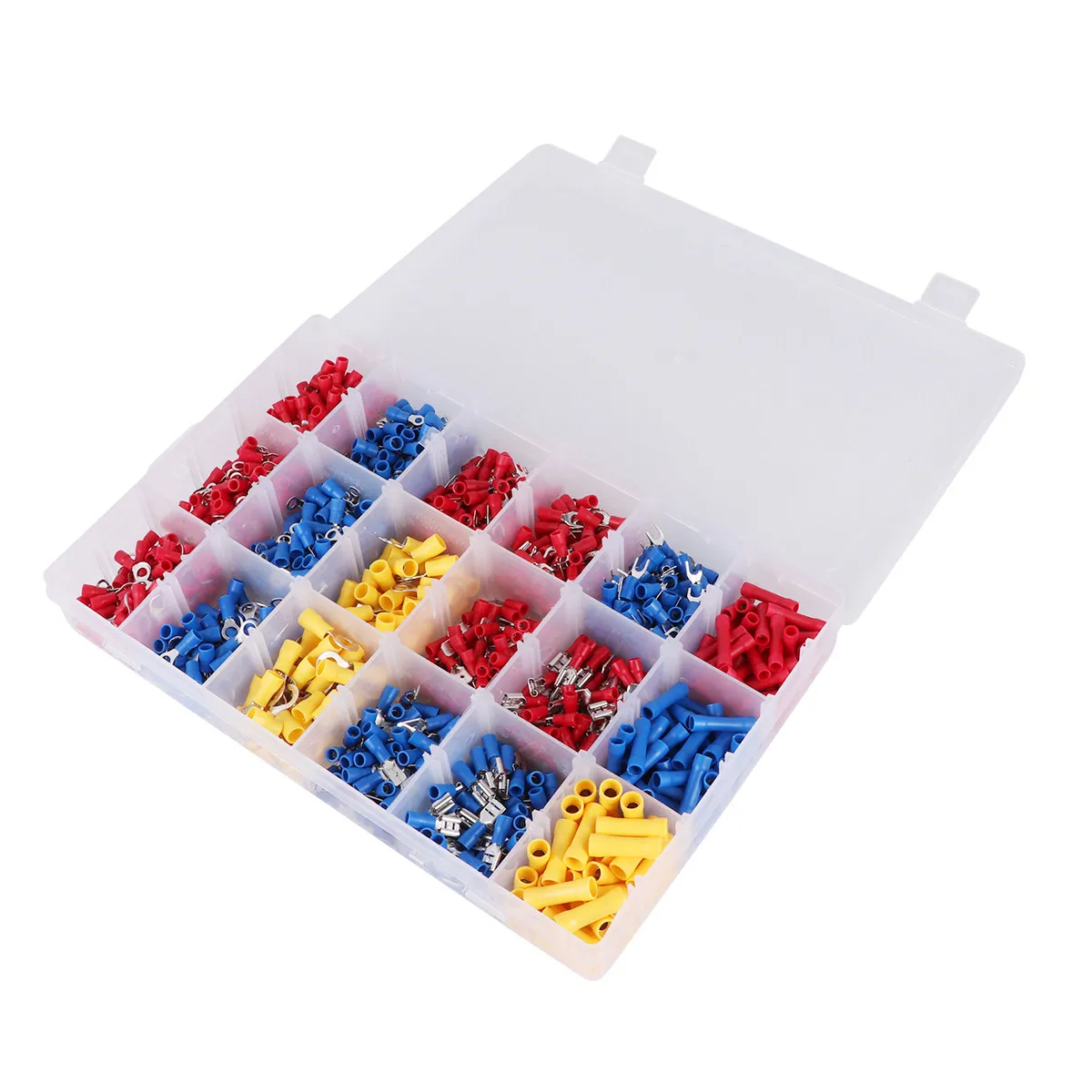 1300Pcs Automotive Grade PVC Closed End Connectors High Conductivity Tubular Ring Terminals for Boat Marine Electrical