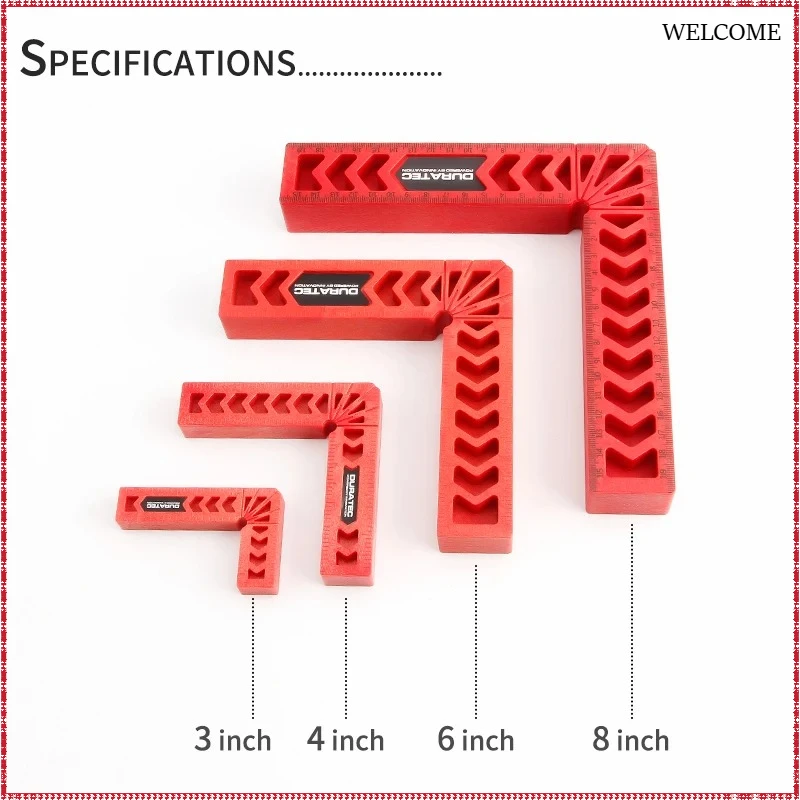 90° Angle Clamp L-Square Ruler Clamping Square Woodworking Fixing Tool 3