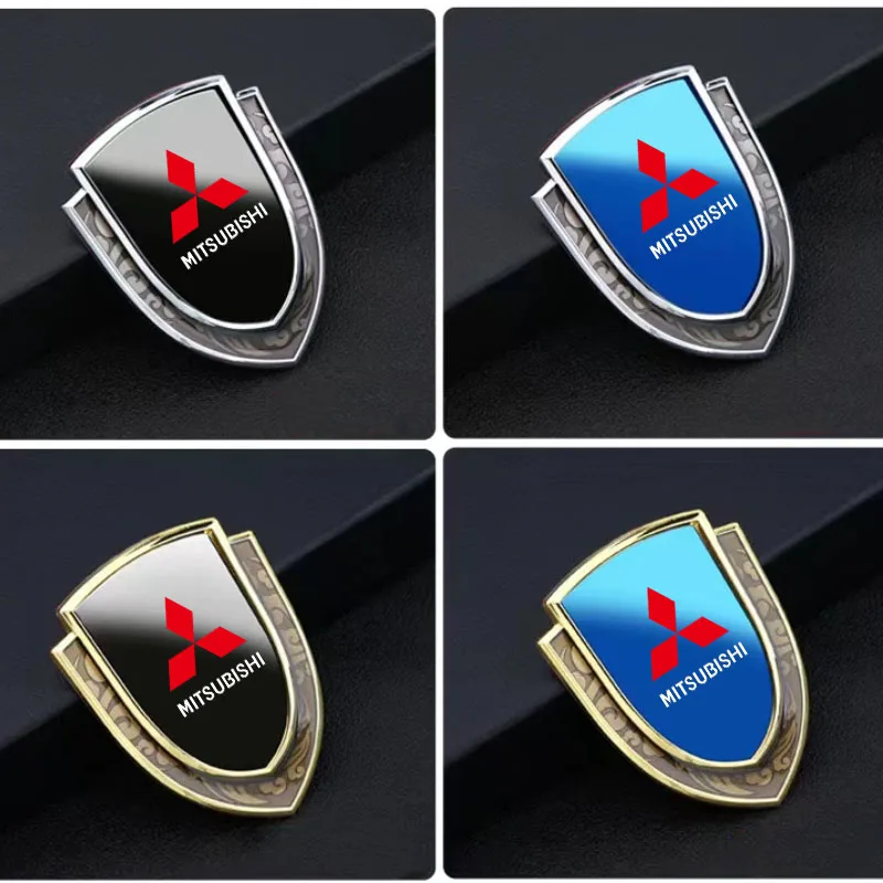 

3D Metal Styling Body Fender Decoration Shield Stickers for Mitsubishi L200 ASX Pajero Sport Outlander LANCER EX Colt RALLIART