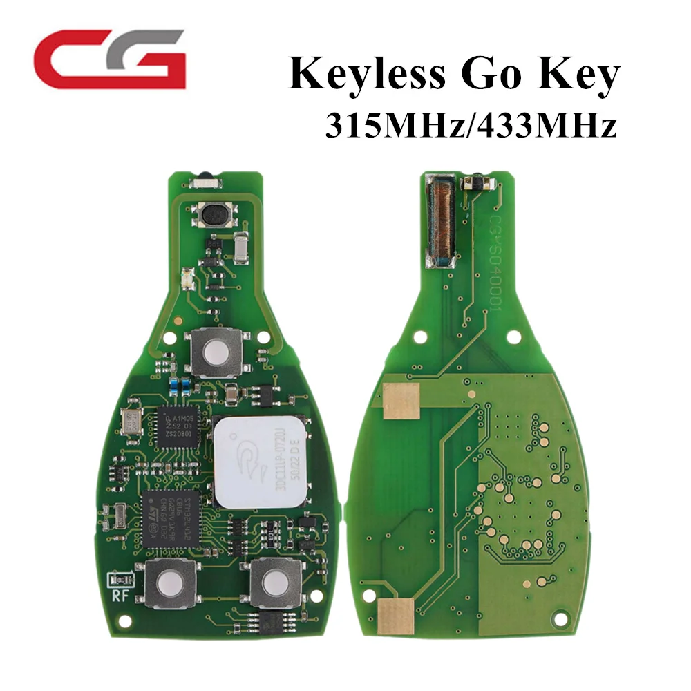 

CG MB 08 Версия Keyless Go Key 315 МГц/433 МГц для Mercedes W164 W221 W216 года 2005-2010 Получите бесплатно 1 жетон