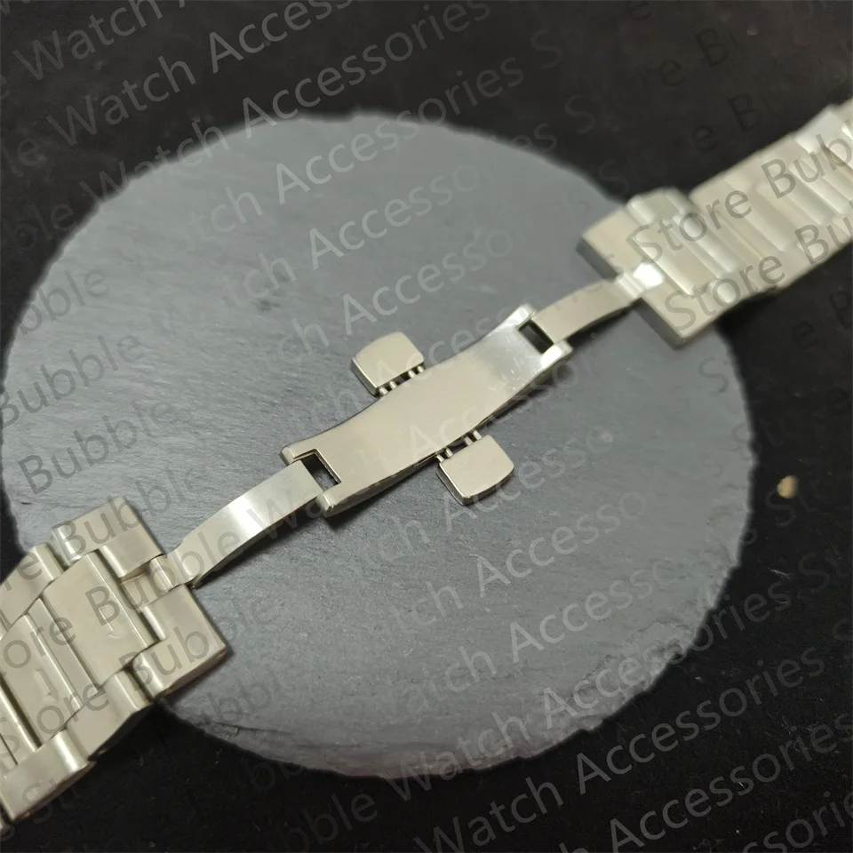 バタフライバックル付きステンレススチールウォッチ,ユニバーサル,シルバー,ソリッド,skx007,rlx,omg,アクセサリー22mm