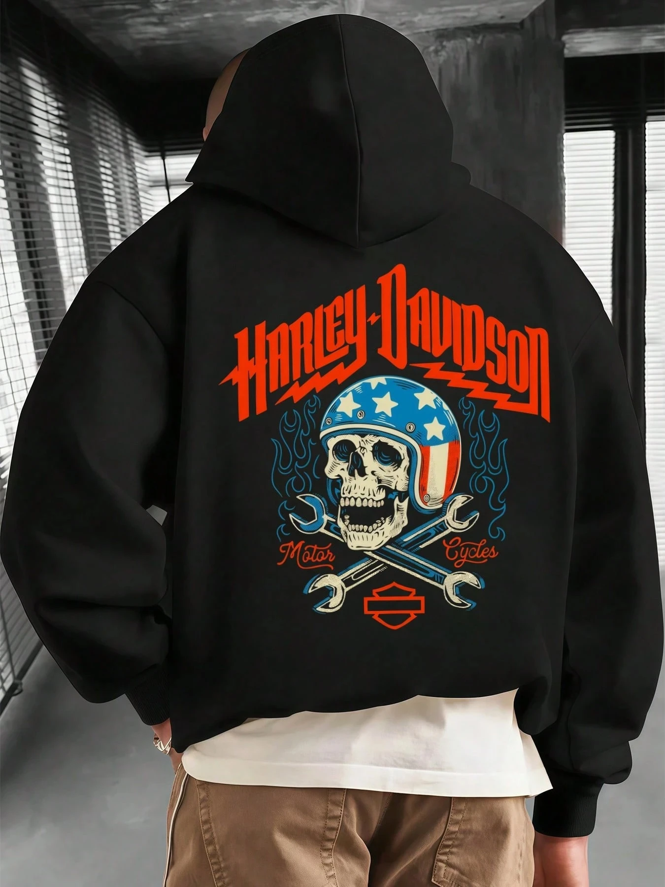 

Толстовка с графикой, весенне-осенняя одежда, костюм на Хэллоуин, мужская толстовка с карманами обычного кроя, черная толстовка с капюшоном