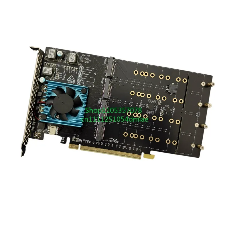 PLX8749 8 Bay M.2 PCIe Expansion Card  Available  High Performance Expansion Card