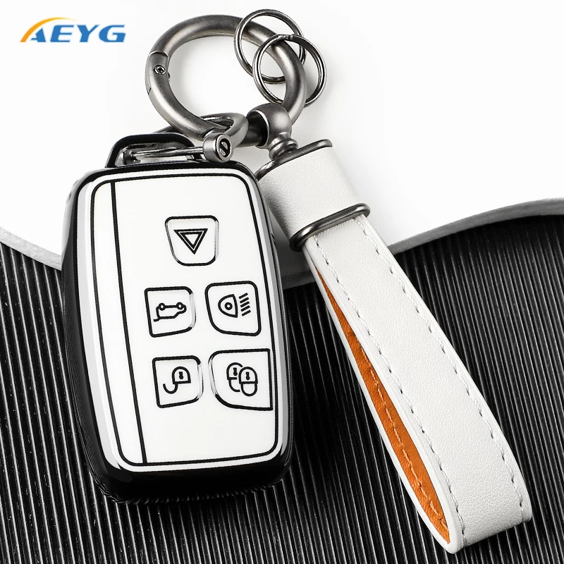 TPU Car Flip Key Case Cover Shell Fo For Land Rover Range Rover Sport Evoque Freelander Velar Discovery 4 Jaguar XE XJ XF Guitar