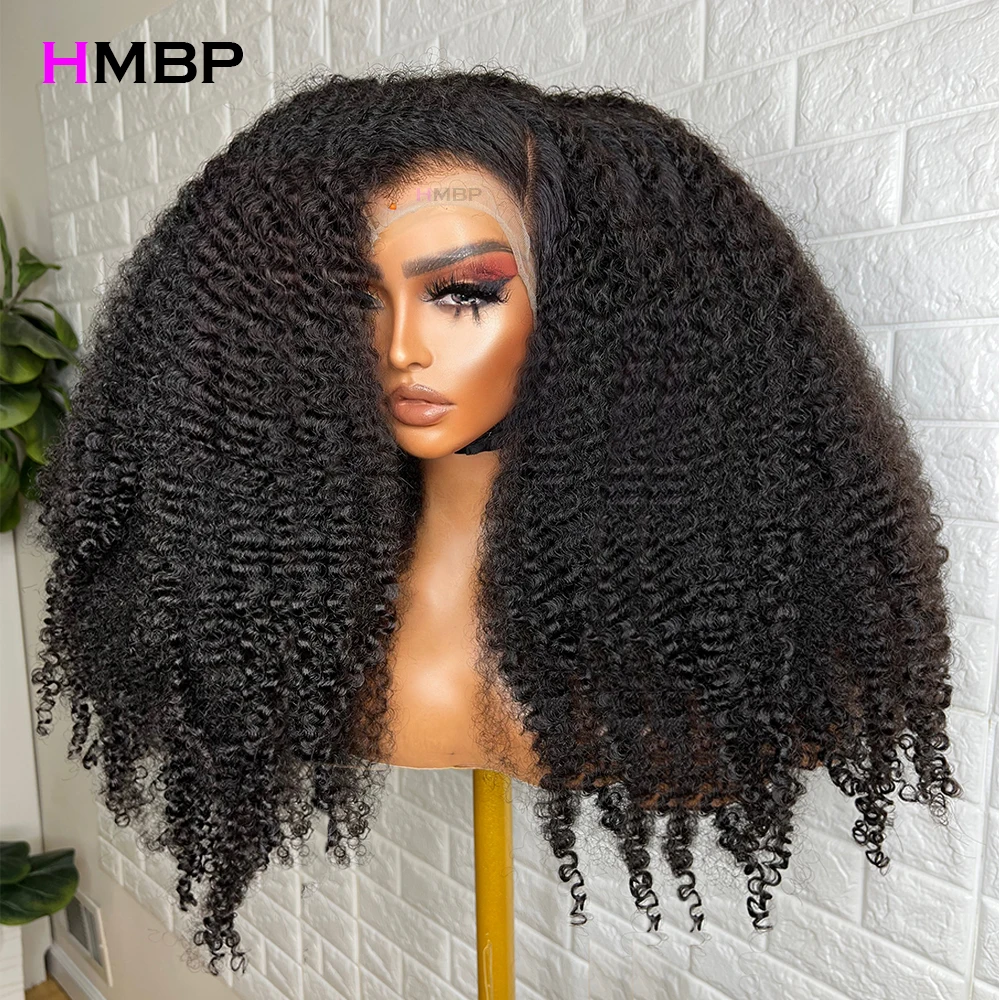 

250 Density 13x6 HD Lace Frontal Wig Kinky Curly Glueless Preplucked Human Wigs Ready To Go Brazilian Wigs 100 % Remy Human Hair