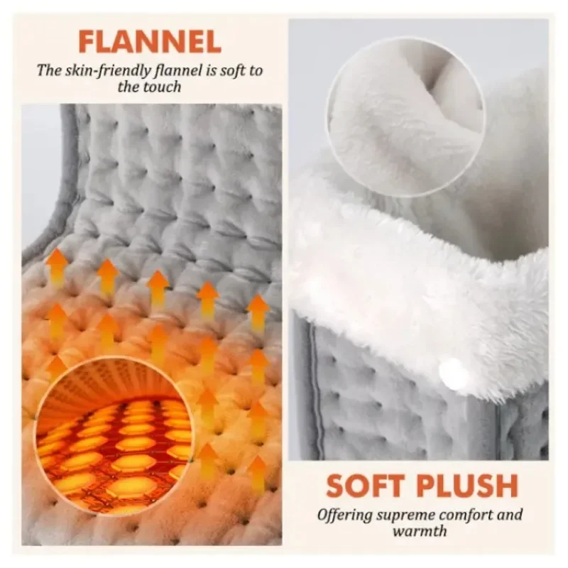 Elektrisch beheizte Fußwärmer für den Winter, weiches Fußheizkissen mit 10-Gang-einstellbarer Temperaturregelung für Komfortgebrauch in den USA/EU/UK