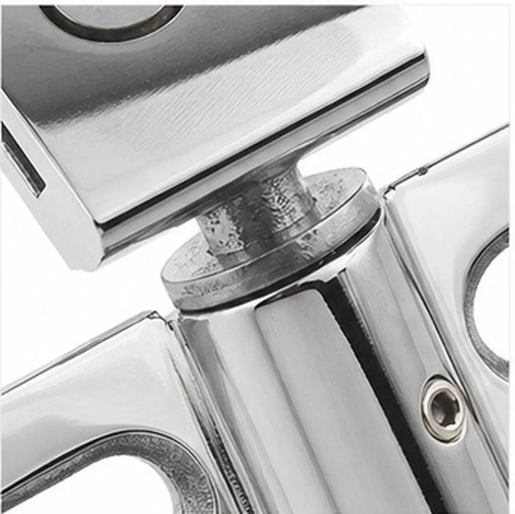 1Set Glass Shower Door Pivot Hinge Thickened Stainless Steel Double Direction Bathroom Glass Door Hardware Kit