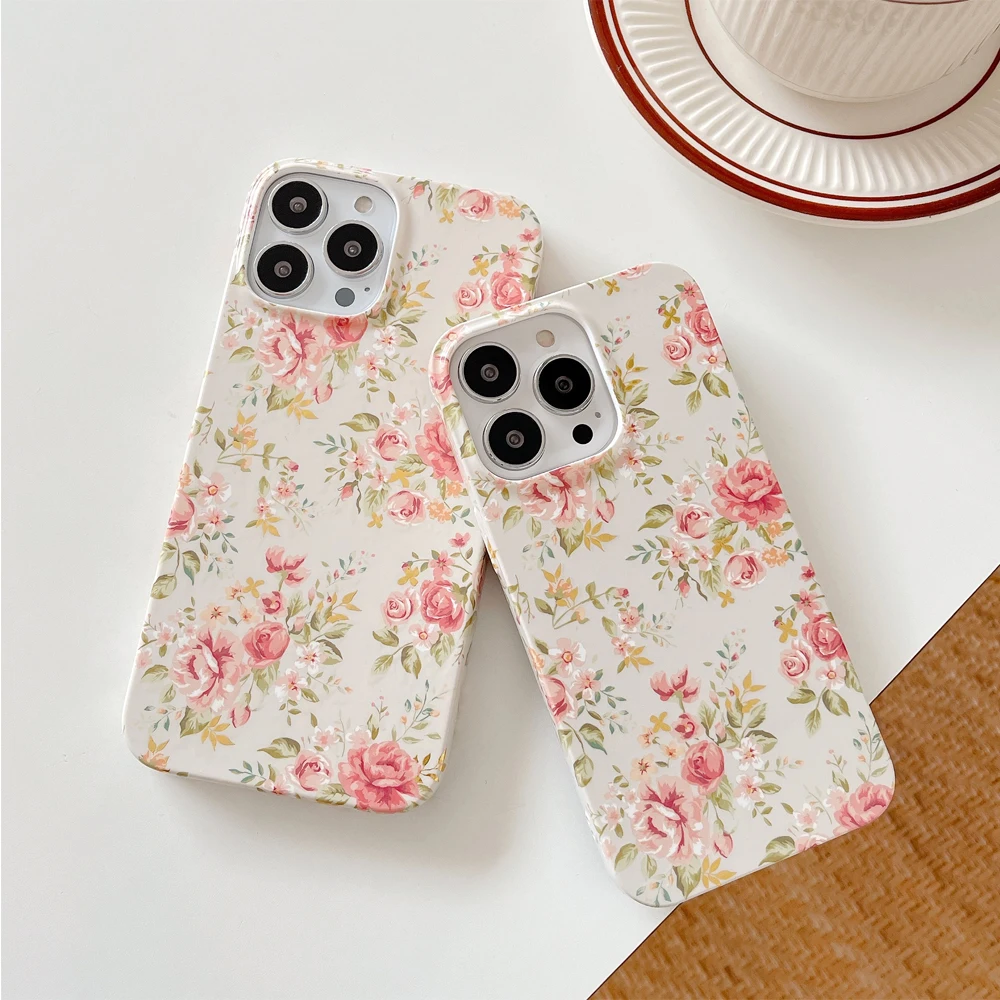 Art Flower Leaves Case for iPhone 14 13 12 Mini 11 Pro Max X XS XR 8 7 6 Plus SE 2022 Fashion Colorful Silicone Cover